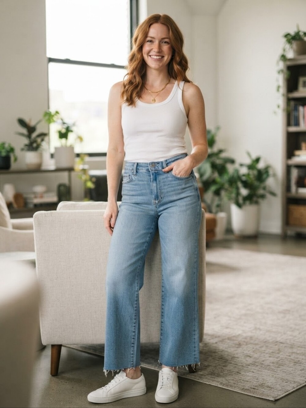 PAIGE Anessa High-Rise Wide Leg Raw Hem Jeans "Mesmerize" Size 25